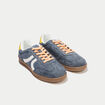 Basket aspect daim gris femme