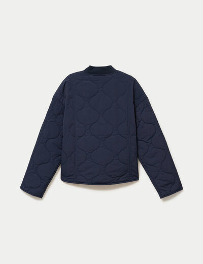 Veste ample manches longues bleu marine femme
