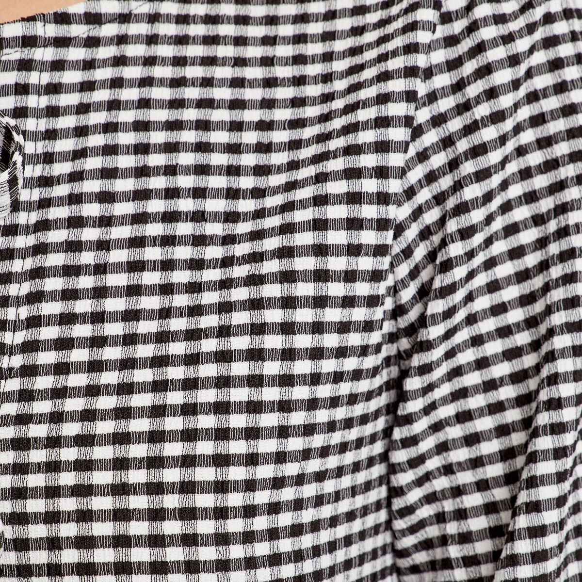 Blouse nouée manches longues blanc femme