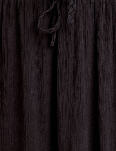 Jupe longue évasée noir femme
