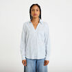 Chemise droite manches longues bleu clair femme