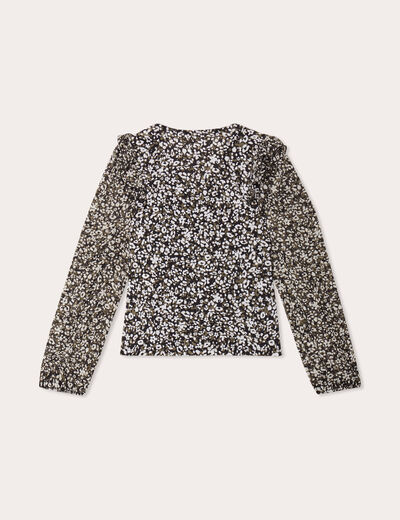 Blouse manches longues vert femme