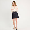 Jupe trapèze en jean denim brut femme