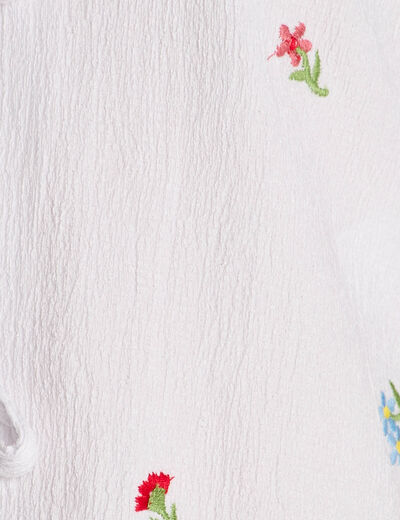 Blouse nouée blanc femme