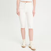 Pantalon capri ecru femme