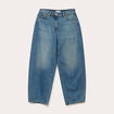 Jean barrel cropped taille standard denim double stone femme