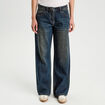 Jeans droit taille basse denim dirty femme