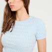 T-shirt manches courtes bleu pastel femme
