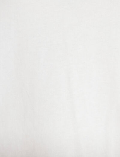 T-shirt col rond manches courtes ecru femme