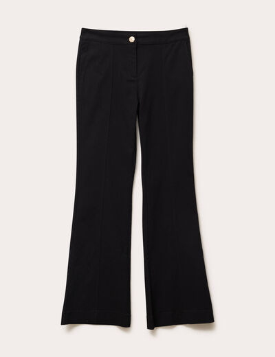 Pantalon bootcut stretch noir femme