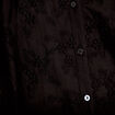 Blouse droite col rond manches longues noir femme