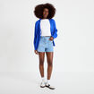Short mom en jean denim bleach femme