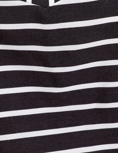 Blouse col V manches courtes noir femme