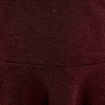 Pull ajust&eacute; court manches longues bordeaux femme