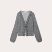 Blouse avec noeuds noir femme