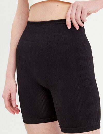 Short cycliste sans couture noir femme