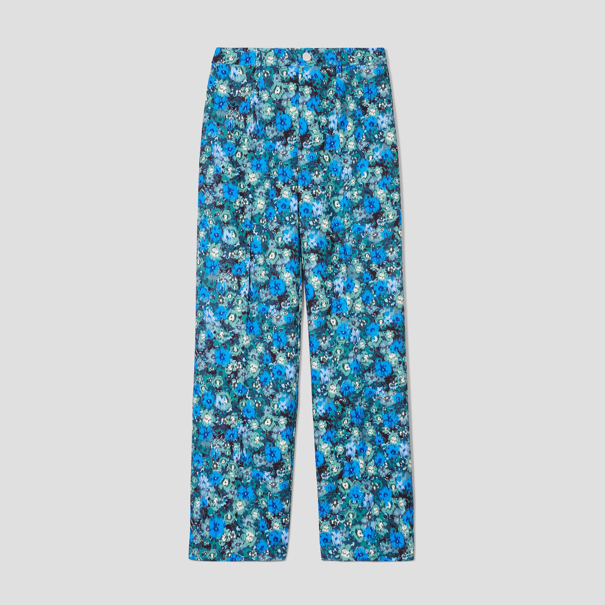 Pantalon city jambes larges vert femme