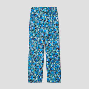 Pantalon city jambes larges vert femme