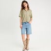 Chemise ajourée vert kaki femme