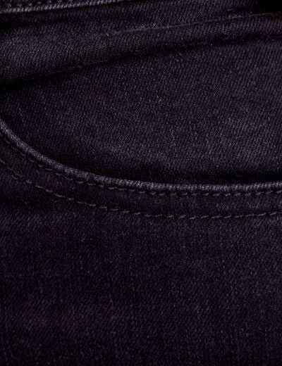 Jeans skinny taille élastiquée denim noir femme