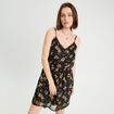 Robe patineuse bretelles fines noir femme