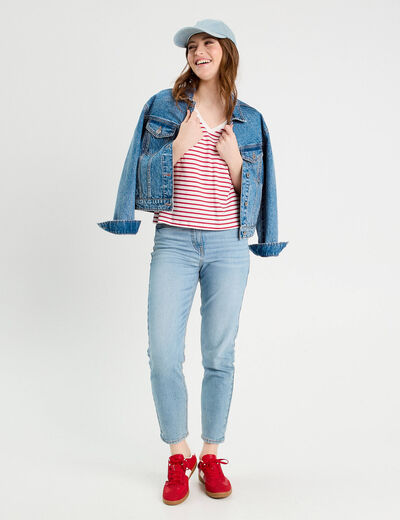 T-shirt manches courtes blanc femme