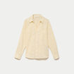 Chemise droite manches longues jaune citron femme