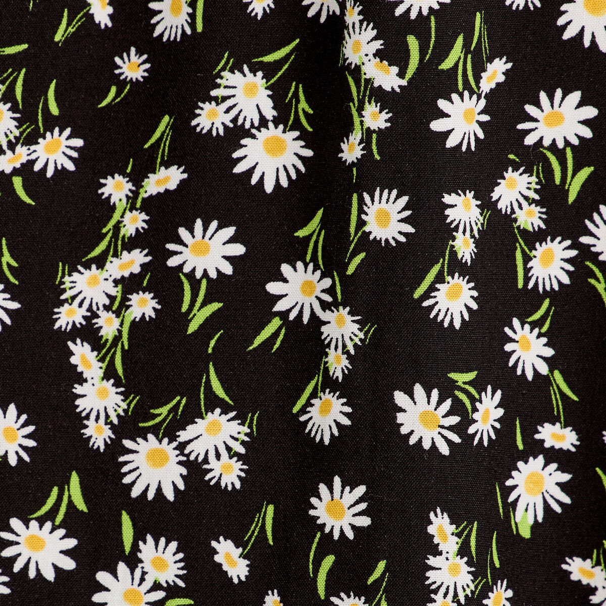 Robe évasée manches courtes noir femme