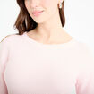 Pull manches longues rose clair femme