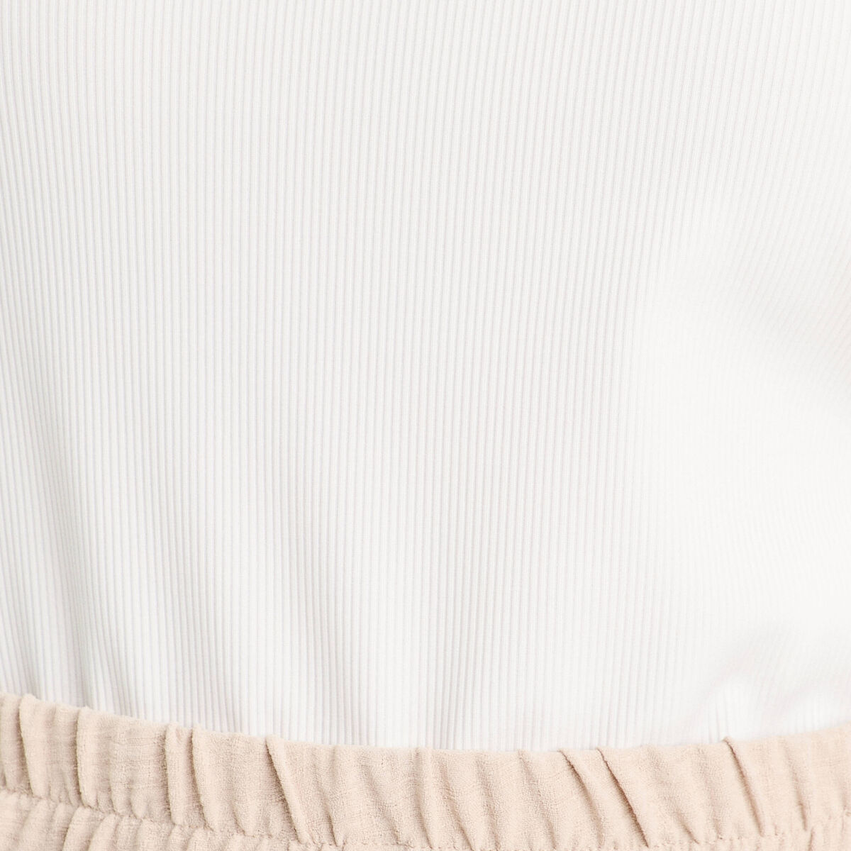 Robe évasée effet 2-en-1 ecru femme