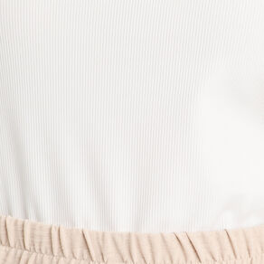 Robe évasée effet 2-en-1 ecru femme