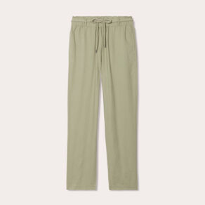 pantalon droit fluide contenant du lin vert kaki femme Pantalon droit fluide contenant du lin vert kaki femme