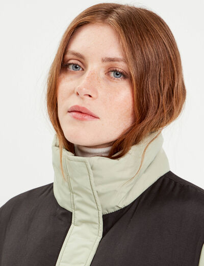 Doudoune vert pastel femme