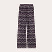 Pantalon large ajour&eacute; violet femme