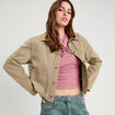 Veste droite boutonn&eacute;e vert pastel femme