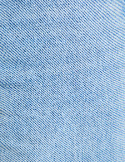 Jean wide leg d&eacute;tails clout&eacute;s denim bleach femme