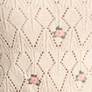 Débardeur tricot brodé ecru femme