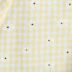 Blouse droite col v manches courtes jaune clair femme