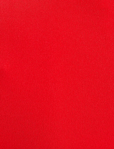 Robe longue ajustée drappée rouge femme