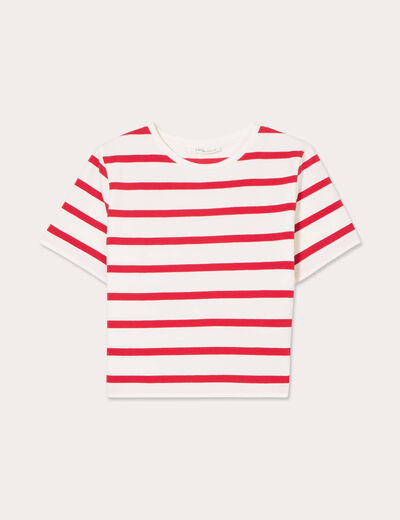 T-shirt cropped blanc femme