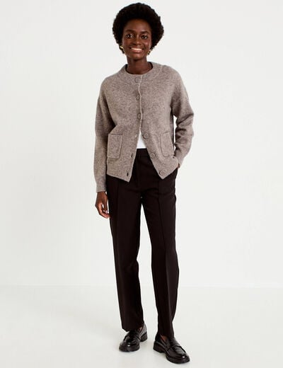 Pantalon bootcut taille standard noir femme
