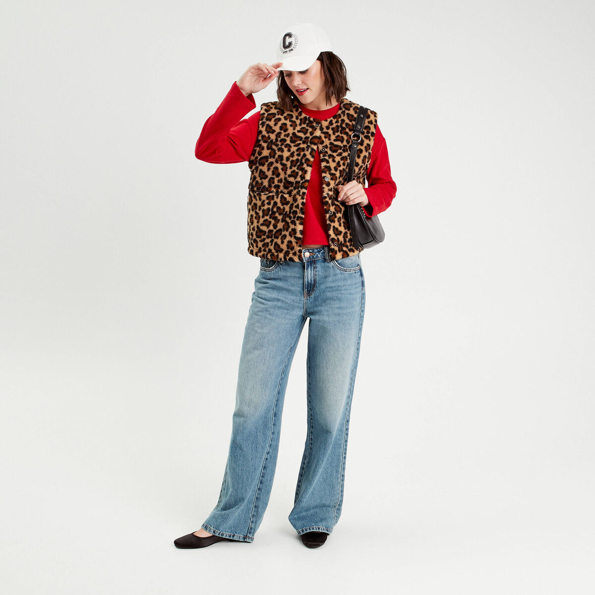 Sweat manches longues rouge femme