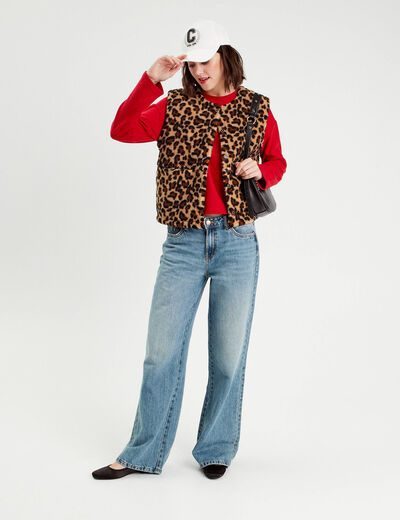 Sweat manches longues rouge femme