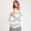 Pull col montant gris clair femme