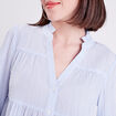 Blouse manches 3/4 beige femme