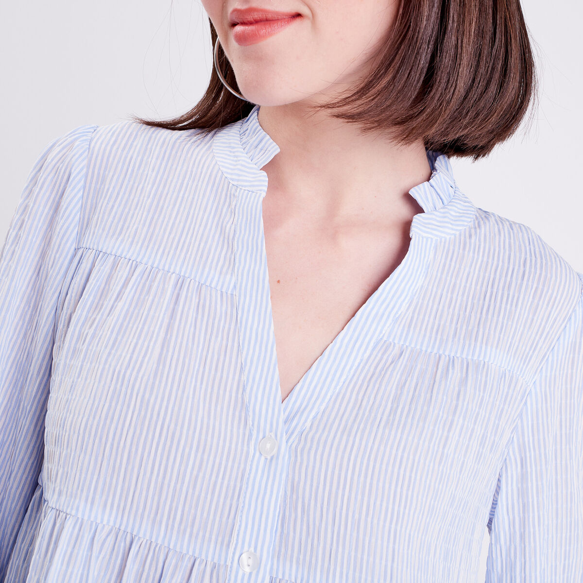 Blouse manches 3/4 beige femme