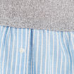 Pull effet 2-en-1 chemise gris clair femme