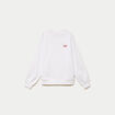Sweat oversize col rond manches longues blanc femme