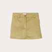 Jupe-short évasée suédine vert clair femme