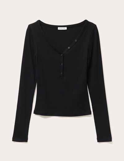 T-shirt manches longues noir femme